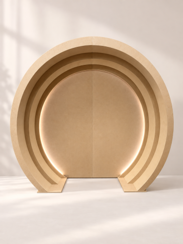 Portal dekoracyjny Koło 3D EVI z MDF i LED RGBW 200 x 240 cm