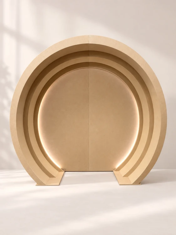 Portal dekoracyjny Koło 3D EVI z MDF i LED RGBW 200 x 240 cm