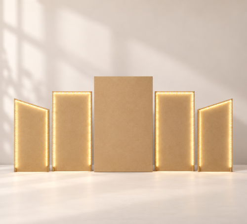 Zestaw 5 ścianek modułowych LED RGBW EVI